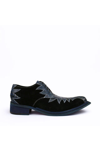 Mauri 42810/1 Saloon Exotic Special Dye Ostrich Skin & Suede Derby (MA5690)-AmbrogioShoes