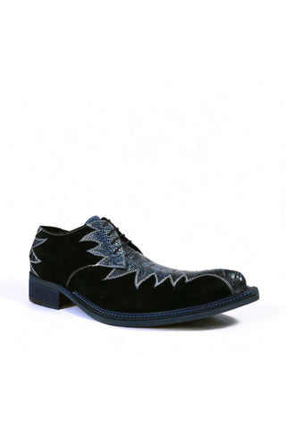 Mauri 42810/1 Saloon Exotic Special Dye Ostrich Skin & Suede Derby (MA5690)-AmbrogioShoes