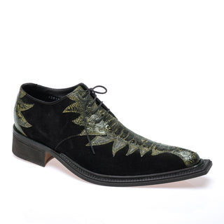 Mauri 42810/1 Saloon Exotic Special Dye Ostrich Skin & Suede Derby (MA5690) (Made to Order)-AmbrogioShoes
