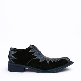 Mauri 42810/1 Saloon Exotic Special Dye Ostrich Skin & Suede Derby (MA5690) (Made to Order)-AmbrogioShoes