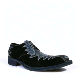 Mauri 42810/1 Saloon Exotic Special Dye Ostrich Skin & Suede Derby (MA5690) (Made to Order)-AmbrogioShoes