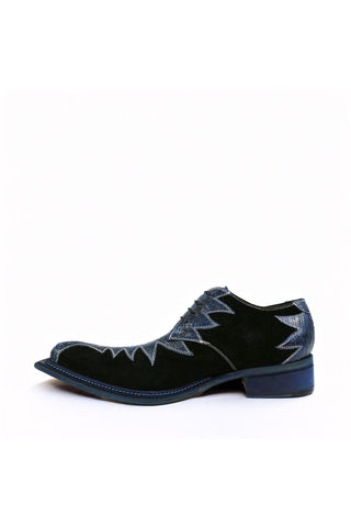Mauri 42810/1 Saloon Exotic Special Dye Ostrich Skin & Suede Derby (MA5690)-AmbrogioShoes