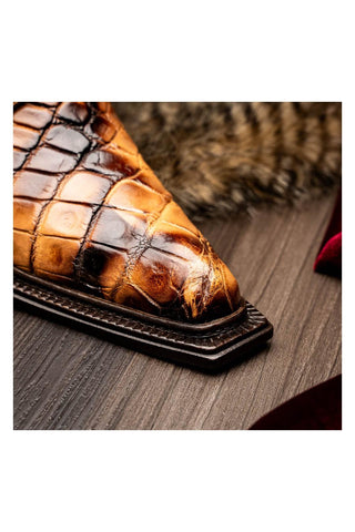 Mauri 44166/2 Wanted Alligator Skin Derby (MA5692)-AmbrogioShoes