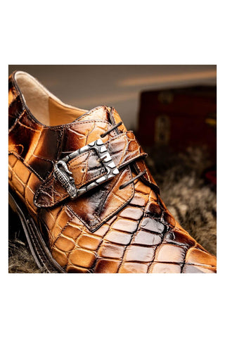 Mauri 44166/2 Wanted Exotic Alligator Skin Derby (MA5692)-AmbrogioShoes