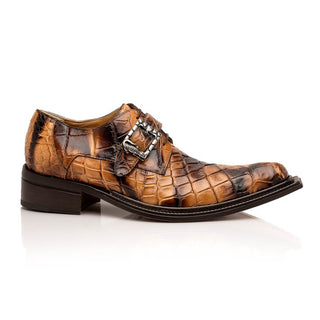 Mauri 44166/2 Wanted Men's Shoes Exotic Alligator Skin Cowboy Derby (MA5692)-AmbrogioShoes