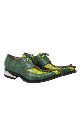 Mauri 44203 Double Dragon Exotic Horn-Back Crocodile Derby (MA5113)-AmbrogioShoes
