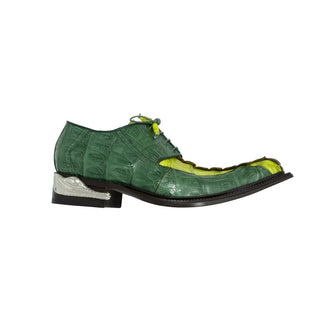 Mauri 44203 Double Dragon Men's Designer Shoes Exotic Horn-Back Crocodile Derby (MA5113) (Special Order)-AmbrogioShoes