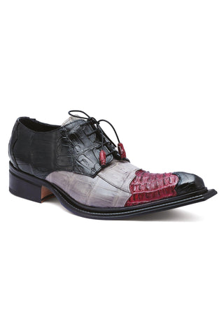 Mauri 44207 Piave Exotic Crocodile Skin / Hornback Derby (MA5257)-AmbrogioShoes