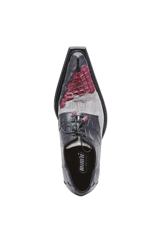 Mauri 44207 Piave Exotic Crocodile Skin / Hornback Derby (MA5257)-AmbrogioShoes