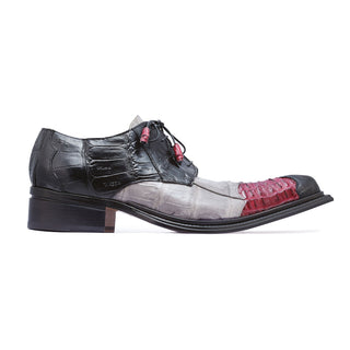 Mauri 44207 Piave Men's Shoes Exotic Crocodile Skin / Hornback Derby (MA5257) (Special Order)-AmbrogioShoes