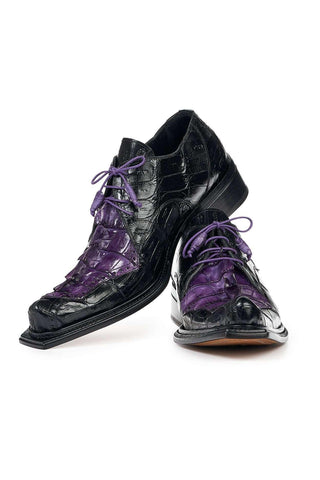 Mauri 44209 Crocodile Skin & Hornback Tail Oxfords (MA4821)-AmbrogioShoes