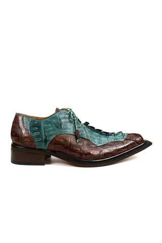 Mauri 44209 Crocodile Skin & Hornback Tail Oxfords (MA4821)-AmbrogioShoes