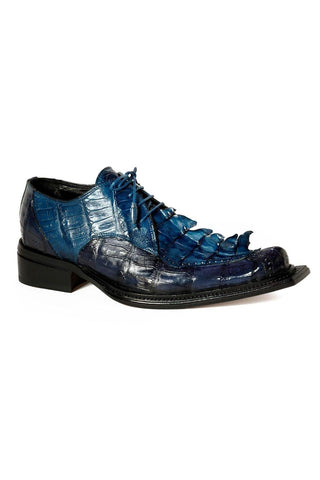 Mauri 44209 Crocodile Skin & Hornback Tail Oxfords (MA4821)-AmbrogioShoes