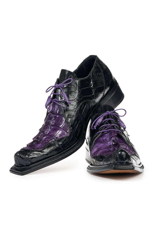 Mauri 44209 Exotic Crocodile Skin & Hornback Tail Oxfords (MA4821)-AmbrogioShoes