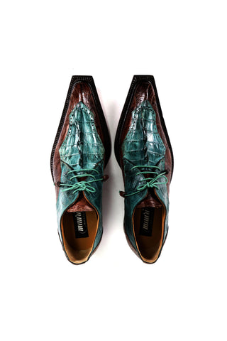 Mauri 44209 Exotic Crocodile Skin & Hornback Tail Oxfords (MA4821)-AmbrogioShoes