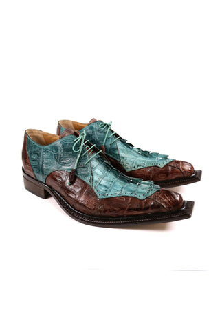 Mauri 44209 Exotic Crocodile Skin & Hornback Tail Oxfords (MA4821)-AmbrogioShoes