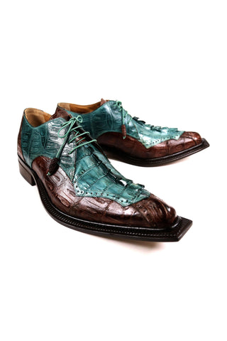 Mauri 44209 Exotic Crocodile Skin & Hornback Tail Oxfords (MA4821)-AmbrogioShoes