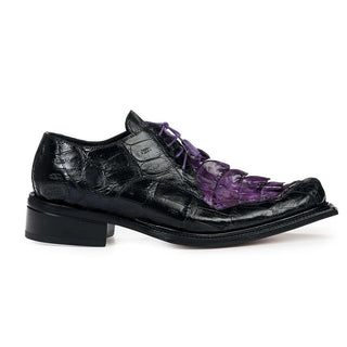 Mauri 44209 Men's Shoes Exotic Crocodile Skin & Hornback Tail Oxfords (MA4821) (Special Order)-AmbrogioShoes