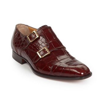 Mauri 4560 Men's Via Spiga Alligator Burgundy Loafers (MA3012) (Special Order)-AmbrogioShoes