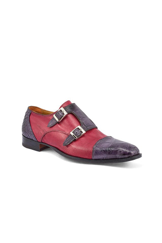 Mauri 4560/2 Madison Exotic Alligator Skin & Karung Double Monk-Straps (MA5375)-AmbrogioShoes
