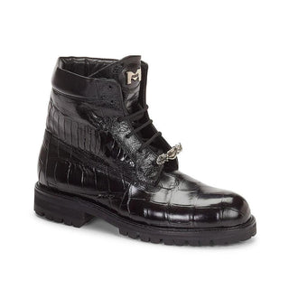 Mauri 4637 Commando Men's Shoes Exotic Alligator & Ostrich Skin Boots (MA4107) (Special Order)-AmbrogioShoes