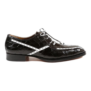 Mauri 4708 Men's Domino Alligator Black Oxfords (MA3016) (Special Order)-AmbrogioShoes