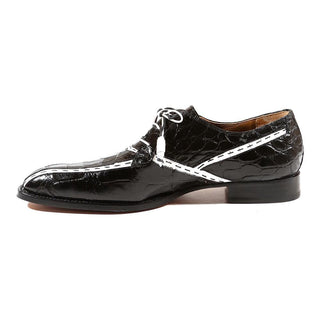 Mauri 4708 Men's Domino Alligator Black Oxfords (MA3016) (Special Order)-AmbrogioShoes