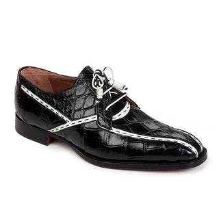 Mauri 4708 Men's Domino Alligator Black Oxfords (MA3016) (Special Order)-AmbrogioShoes