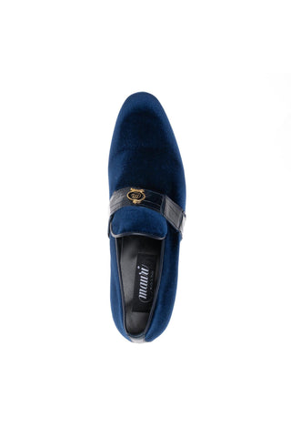 Mauri 4709/11 Elegante Crocodile & Velvet Slip-On Loafer (MA5698)-AmbrogioShoes