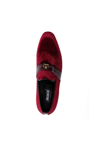 Mauri 4709/11 Elegante Crocodile & Velvet Slip-On Loafer (MA5698)-AmbrogioShoes