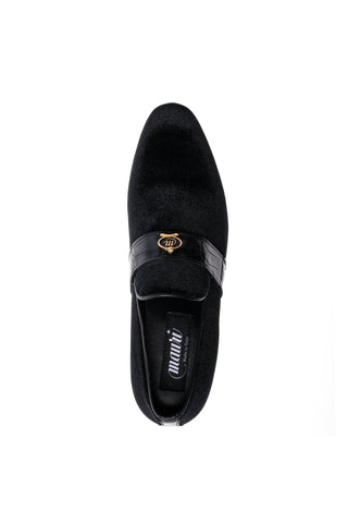 Mauri 4709/11 Elegante Crocodile & Velvet Slip-On Loafer (MA5698)-AmbrogioShoes