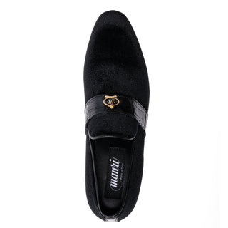 Mauri 4709/11 Elegante Men's Shoes Exotic Crocodile Skin & Velvet Slip-On Loafer (MA5698)-AmbrogioShoes