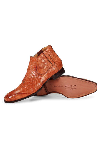Mauri 4780 Alberti Exotic Alligator Skin Boots (MA4414) (Made to Order)-AmbrogioShoes