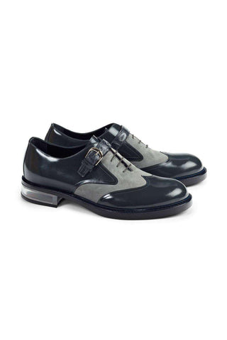 Mauri 4781 Calf-skin Leather & Suede Grey Oxfords (MA4509)-AmbrogioShoes
