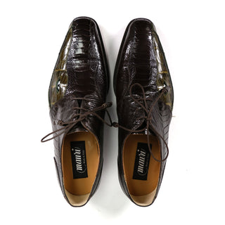 Mauri 4787 Men's Shoes Exotic Ostrich Leg & Crocodile Oxfords (MA4510) (Special Order)-AmbrogioShoes