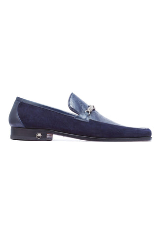 Mauri 4800 Priest Ostrich Leg / Suede / Calf-Skin Leather Horse-Bit Loafers (MA5259)-AmbrogioShoes