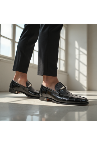 Mauri 4800/5 Crocodile Horsebit Loafers-AmbrogioShoes
