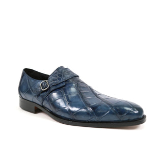Mauri 4849 Men's Shoes Body Alligator Single Monk-Strap (MA4802) (Special Order)-AmbrogioShoes