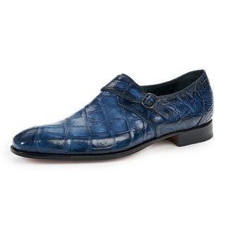Mauri 4849 Men's Shoes Body Alligator Single Monk-Strap (MA4802) (Special Order)-AmbrogioShoes