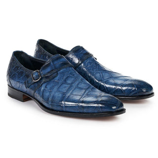 Mauri 4849 Men's Shoes Body Alligator Single Monk-Strap (MA4802) (Special Order)-AmbrogioShoes