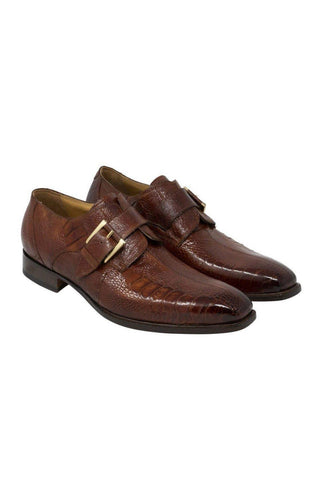 Mauri 4853-2 Cardinal Gold Ostrich Monk-Straps Loafers (MA5112)