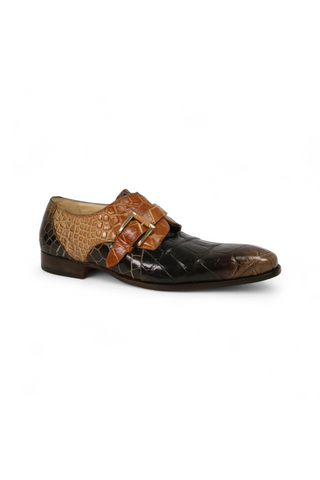 Mauri 4853 Deacon Exotic Alligator Skin Monk-Straps (MA5384)-AmbrogioShoes