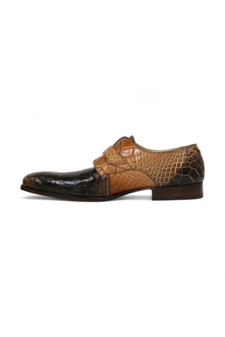 Mauri 4853 Deacon Exotic Alligator Skin Monk-Straps (MA5384)-AmbrogioShoes