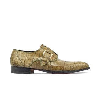 Mauri 4853 Deacon Men's Shoes Exotic Alligator Skin Monk-Straps (MA5384)(Special Order)-AmbrogioShoes