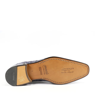 Mauri 4858 Designer Men's Shoes Exotic Skin Cedro Medium Grey Burnished Body Alligator Oxfords (MA4805) (Special Order)-AmbrogioShoes