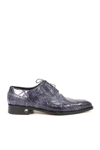 Mauri 4858 Designer Skin Cedro Medium Grey Burnished Body Alligator Oxfords (MA4805)-AmbrogioShoes