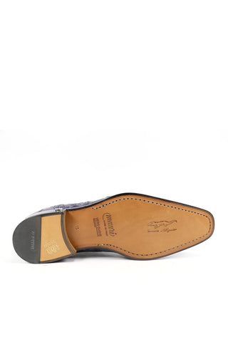 Mauri 4858 Designer Skin Cedro Medium Grey Burnished Body Alligator Oxfords (MA4805)-AmbrogioShoes