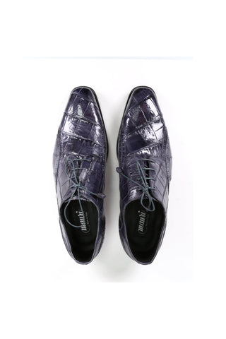 Mauri 4858 Designer Skin Cedro Medium Grey Burnished Body Alligator Oxfords (MA4805)-AmbrogioShoes