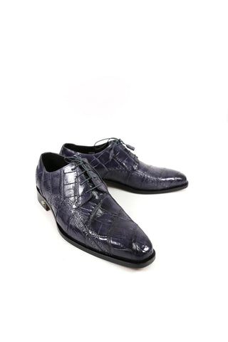 Mauri 4858 Designer Skin Cedro Medium Grey Burnished Body Alligator Oxfords (MA4805)-AmbrogioShoes