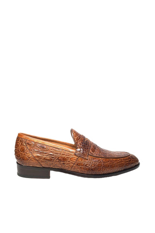Mauri 4862 Exotic Skin Brown Crocodile Flanks & Calfskin Leather Loafers (MA4911)-AmbrogioShoes
